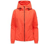 MARIKOO Yoshikoo Veste de mi-saison légère pour femme Veste courte imperméable (colonne d'eau 1000 mm) avec ourlet élastique et extrémités des manches 16 XS à 3XL, Orange épicé., XL