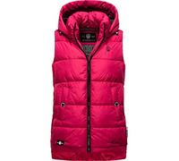 MARIKOO Zarinaa Gilet d'hiver matelassé chaud à capuche pour femme Tailles XS à XXL, fuchsia, M