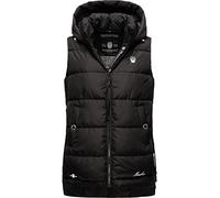MARIKOO Zarinaa Gilet d'hiver matelassé chaud à capuche pour femme Tailles XS à XXL, Noir , S
