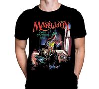 Marillion Script for A Jesters Tear, T-shirt pour homme, T-shirt graphique en coton noir, noir, XX-Large