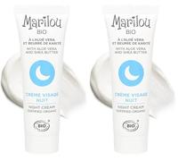 Marilou Bio - Crème Hydatante Visage de Nuit Bio - Beurre de Karité et Aloe Vera bio - Tous types de peaux - 99% d'ingrédients d'origine naturelle - 30 ml