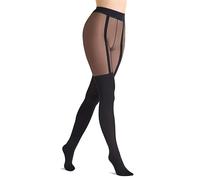 MARILYN collant opaque femme 60 deniers en bas 20 deniers en haut imitant demi-bas avec coutures noires