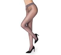 MARILYN collants transparents pour dames, 1 paire, collants fins avec pointe de pied renforcée 20 DEN, grigio, taille 4/L