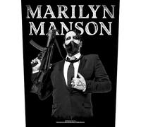 Marilyn Manson Back Ecusson Machine Gun Logo Officiel Cotton Sew On 36Cm X 29Cm Size One Size