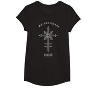 Marilyn Manson Chaos Cross T-Shirt, Fille, Noir, M