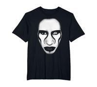 Marilyn Manson Face and Flag T-Shirt, Homme Grandes Tailles, Noir, 5X Tall