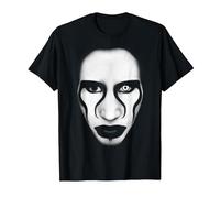 Marilyn Manson Face and Flag T-Shirt, Homme, Noir, XL