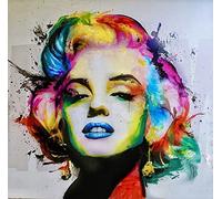 Marilyn Monroe 5D, DIAMOND PAINTING, Création FRANÇAISE, BRODERIE DIAMANT, Tableau 5D Peinture Diamant, Tableau en strass HAUT DE GAMME, Tableau PARTIEL, Série COLLECTEUR, Perles RONDES, 66X66