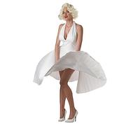 Marilyn Monroe Deluxe White Halter Dress Fancy Dress Costume