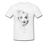 Marilyn Monroe II T-Shirt Homme Blanc avec Imprimé - Blanc - X-Large