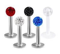 Marilyn Monroe Lot de 5 piercings pour lèvre ou cartilage 16 g 6 mm