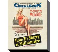 Marilyn Monroe Millionaire Toile, Polyester, Multicolore, 40 x 50 cm