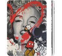 Marilyn Monroe Modern Art Banksy Étui Pour Ipad 2020 (10.2in) Avec Porte-Stylos, Résistant Aux Chocs, Mise En Veille/Réveil Automatique, Coque De Protection Transparente À Trois Volets