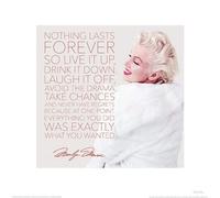 Marilyn Monroe (Nothing Lasts Forever 40 x 40 cm Toile Imprimée