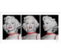 Marilyn Monroe (Red Dress Triptych 50 x 100 cm Toile Imprimée