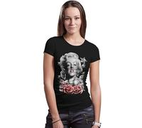 Marilyn Monroe Starlet Rose Girly T-shirt, Noir , S
