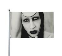 Marilyn Music Manson Bannière à suspendre pour extérieur intérieur jardin automne dortoir 0,9 x 1,5 m