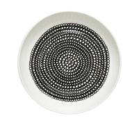 Marimekko Assiette Räsymatto Ø20.5 cm Blanc-noir