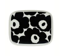 Marimekko Assiette Unikko 12x15 cm Noir-blanc