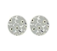 Marimekko Assiette Unikko Ø25 cm. lot de 2 White-light grey-sand-dark blue