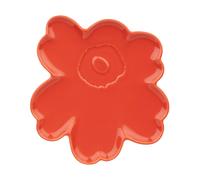 Marimekko Assiette Unikko shape 20 cm Orange red