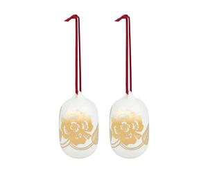 Marimekko Boules de Noël Tiara 2025 6x9 cm White-gold