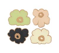 Marimekko Dessous de verre en liège Unikko. lot de 4 pièces Multicolour assortment