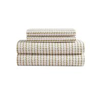 Marimekko - Draps pour Grand lit, Ensemble de literie en Coton Bio, décoration d'intérieur luxueusement Douce et Lisse, certifiée GOTS (Pikku Rasymatto Beige, Grand lit)