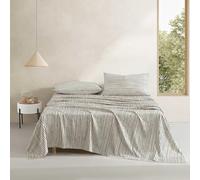 Marimekko - Draps pour Grand lit, Parure de lit en Coton de qualité supérieure, décoration d'intérieur luxueusement Douce et Lisse, certifiée GOTS (Charbon Piccolo, Grand lit)