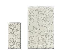 Marimekko Ensemble de serviettes Piirto Unikko 2 pièces Ivory-black