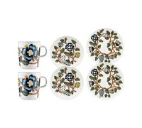 Marimekko Ensemble déjeuner Tiara 6 pièces White-warm orange-green