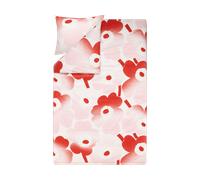 Marimekko Housse de couette et taie d'oreiller Unikko Häivähdys 150x210 cm. 50x60 cm Rose