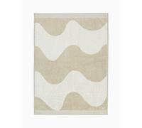 Marimekko Lokki Essuie-Mains en Coton éponge (Beige) - Serviettes à Motif Vagues - 71,1 x 50,8 cm