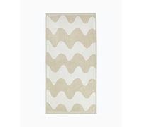 Marimekko Lokki Serviette de Bain en Coton éponge (Beige) - Motif Vagues - 150 x 71 cm