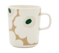 Marimekko Mug Unikko 25 cl White-beige-light sand-dark green