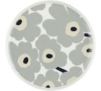 Marimekko Oiva/Unikko Plaque 25 cm D 25 cm - Blanc, gris, sable, bleu foncé