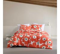 Marimekko - Parure de lit Bio Super Douce, décoration d'intérieur décontractée (Unikko Orange, Grand lit)