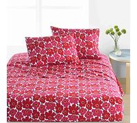 MARIMEKKO Parure de lit en Percale de Coton pour décoration d'intérieur Nette et fraîche, draps, Mini unikko, pour lit Double