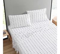 Marimekko - Parure de lit pour lit Double, Parure de lit en Percale de Coton de qualité supérieure avec taies Assorties, Essentiels de lit légers et Respirants (Kukkaketo Noir, lit Double)