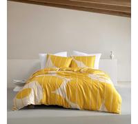 Marimekko - Parure de lit Queen Size, literie Bio Super Douce, décoration d'intérieur décontractée (Vesi Unikko Jaune, Grand lit)