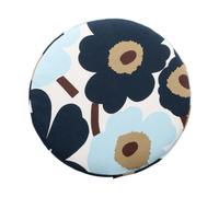 Marimekko Pieni unikko coussin de siège rond White-blueberry-cold blue-dark brown