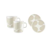 Marimekko Service petit-déjeuner Iso Unikko 4 pièces White-straw