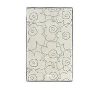 Marimekko Serviette de bain Piirto Unikko 100x160 cm Ivory-black