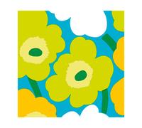 Marimekko Serviettes Unikko 33x33 cm. Lot de 21 Blue-Green