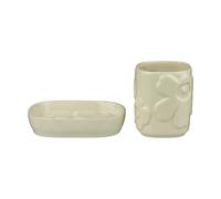 Marimekko Set de salle de bain Unikko 2 pièces Beige