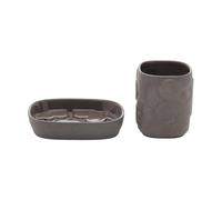 Marimekko Set de salle de bain Unikko 2 pièces roche volcanique