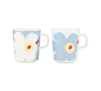 Marimekko Tasse Juhla Unikko 25 cl Lot de 2 White-light blue-sand-orange red