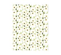 Marimekko Tissu Pieni Unikko coton Pear. white. melon. dark green