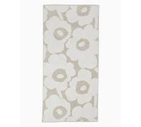 MARIMEKKO Unikko Serviette de toilette en coton éponge (beige) - Motif floral - 71,1 x 50,8 cm