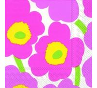 Marimekko Unikko - Serviettes de cocktail Rose clair 25 x 25 cm